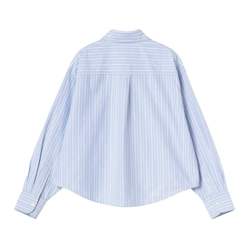 Camicia Carhartt WIP Women's L/S Kanan Shirt Kanan Stripe / Bleach – vista posteriore