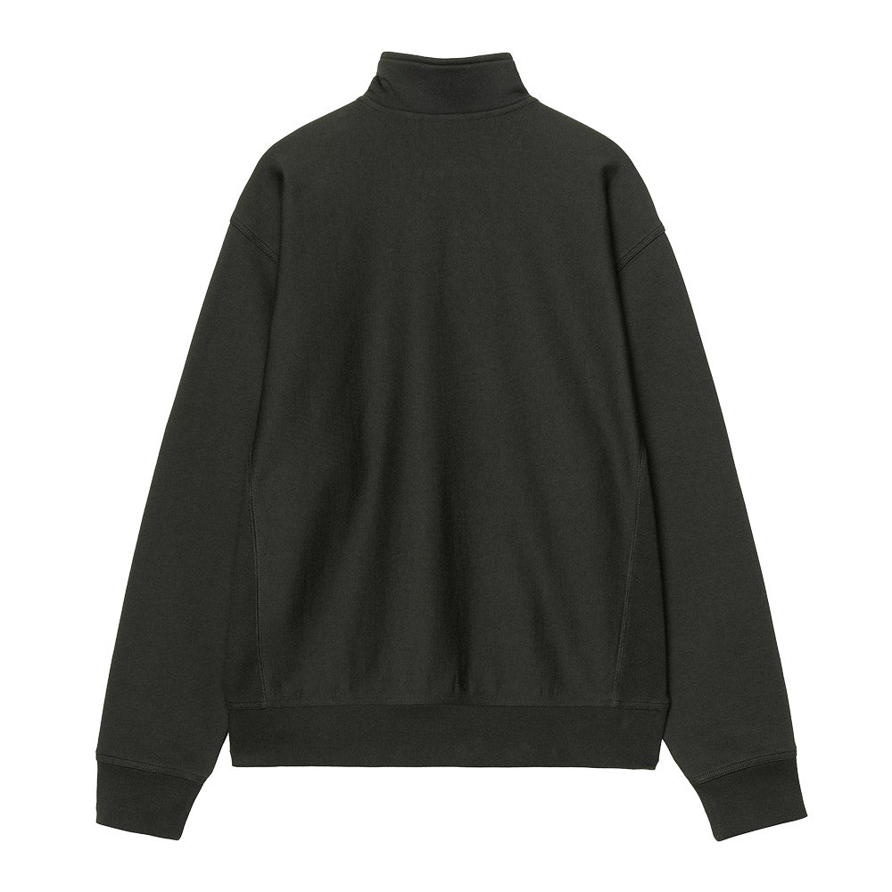 Felpa Carhartt WIP Half Zip American Script Sweatshirt Raven – vista posteriore
