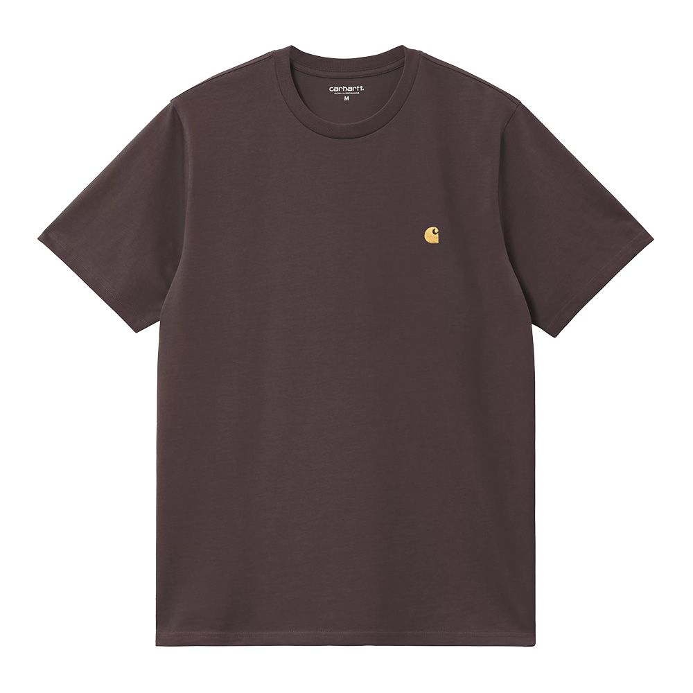 T-shirt Carhartt WIP S/S Chase T-Shirt Shale / Gold – vista frontale