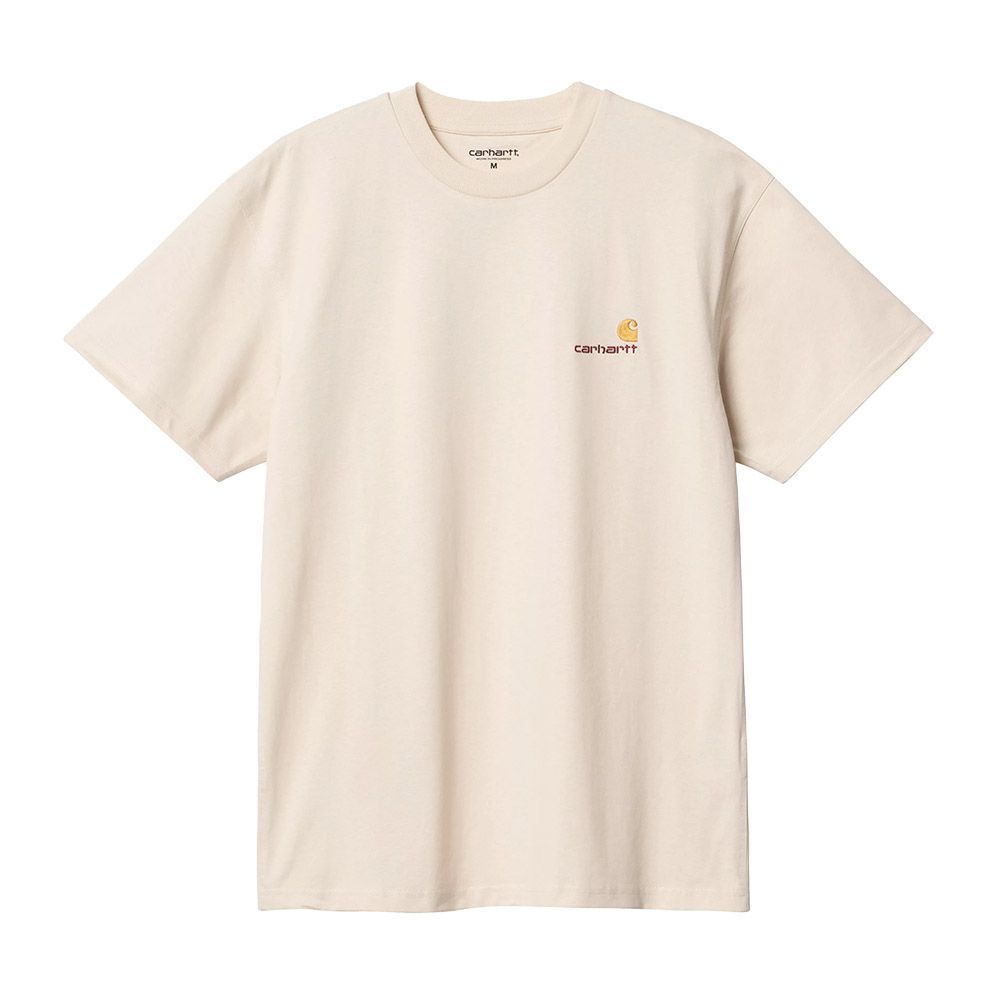 T-shirt Carhartt WIP S/S American Script T-Shirt Natural – vista frontale