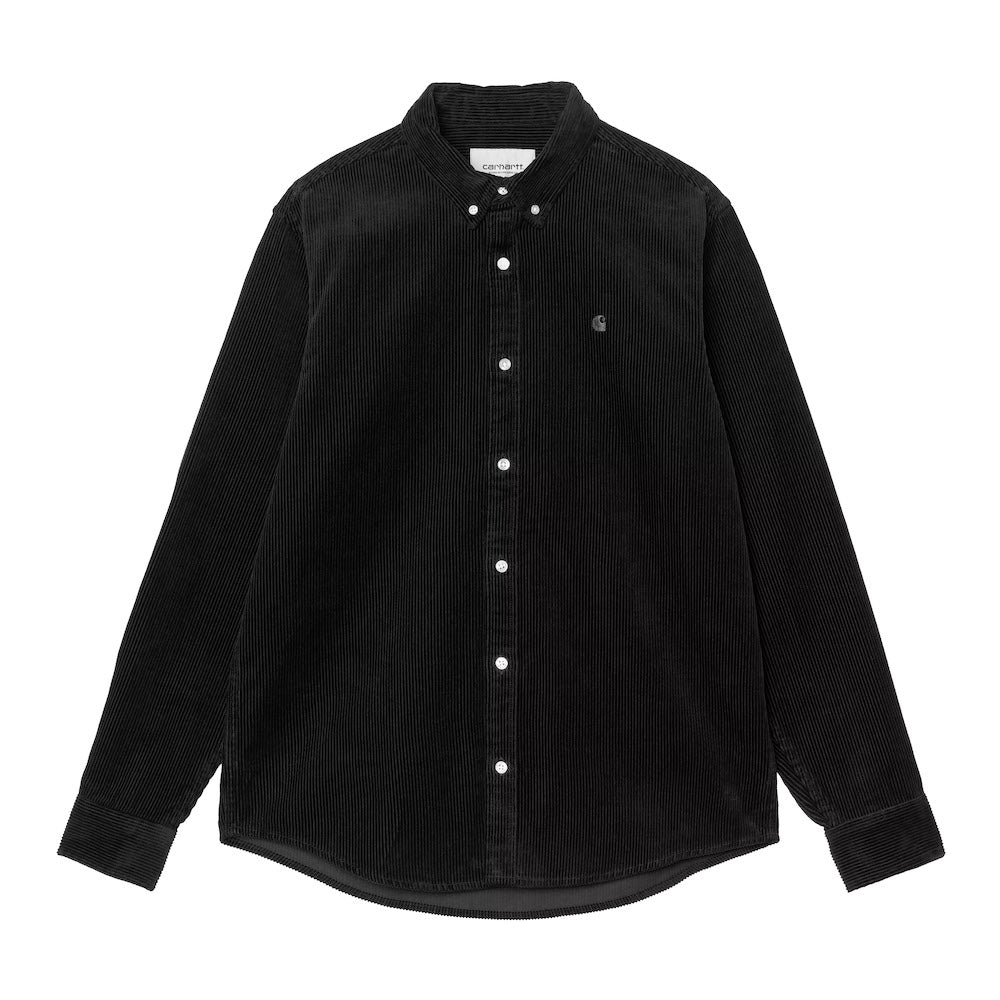 Camicia Carhartt WIP L/S Madison Cord Shirt Soot – vista frontale