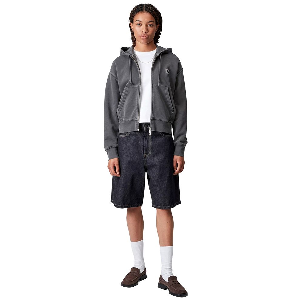 Short Carhartt WIP W' Brandon Short Blue Rinsed – indossati figura intera