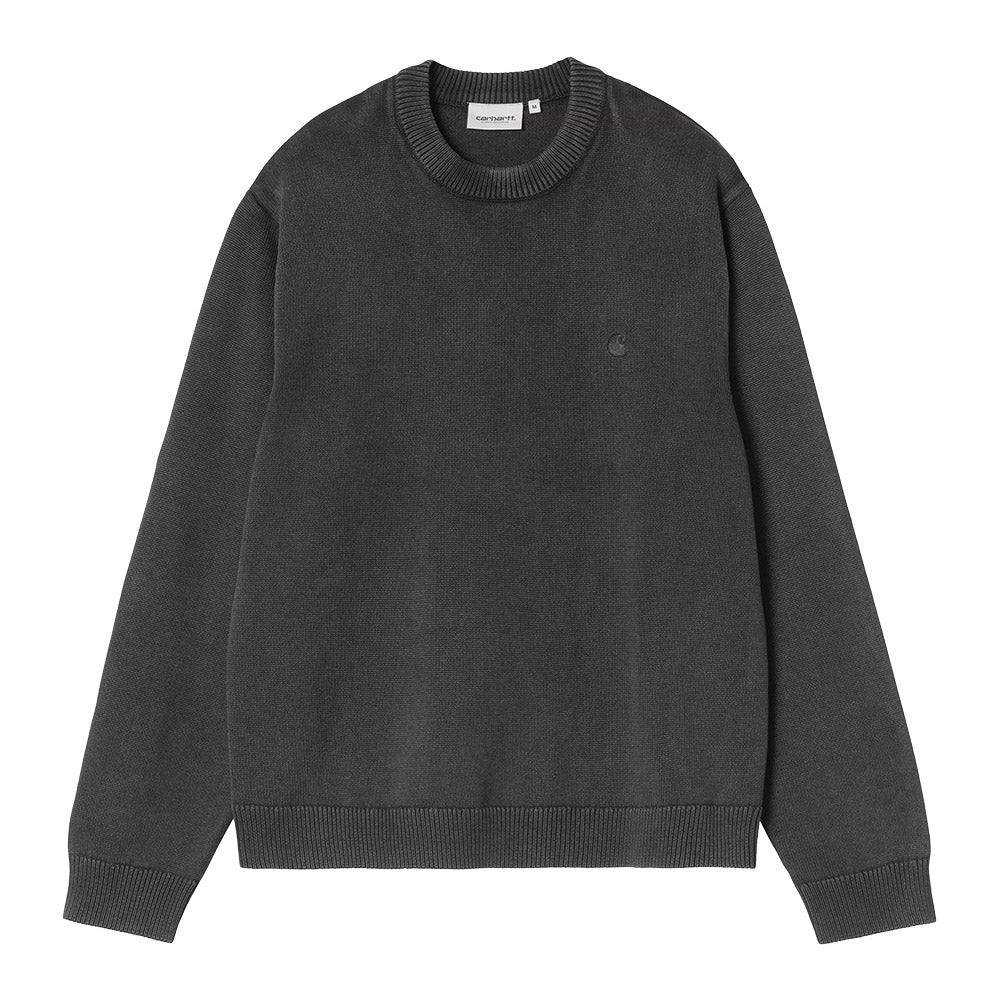 Maglione Carhartt WIP Kori Sweater Black / Garment Dyed – vista frontale