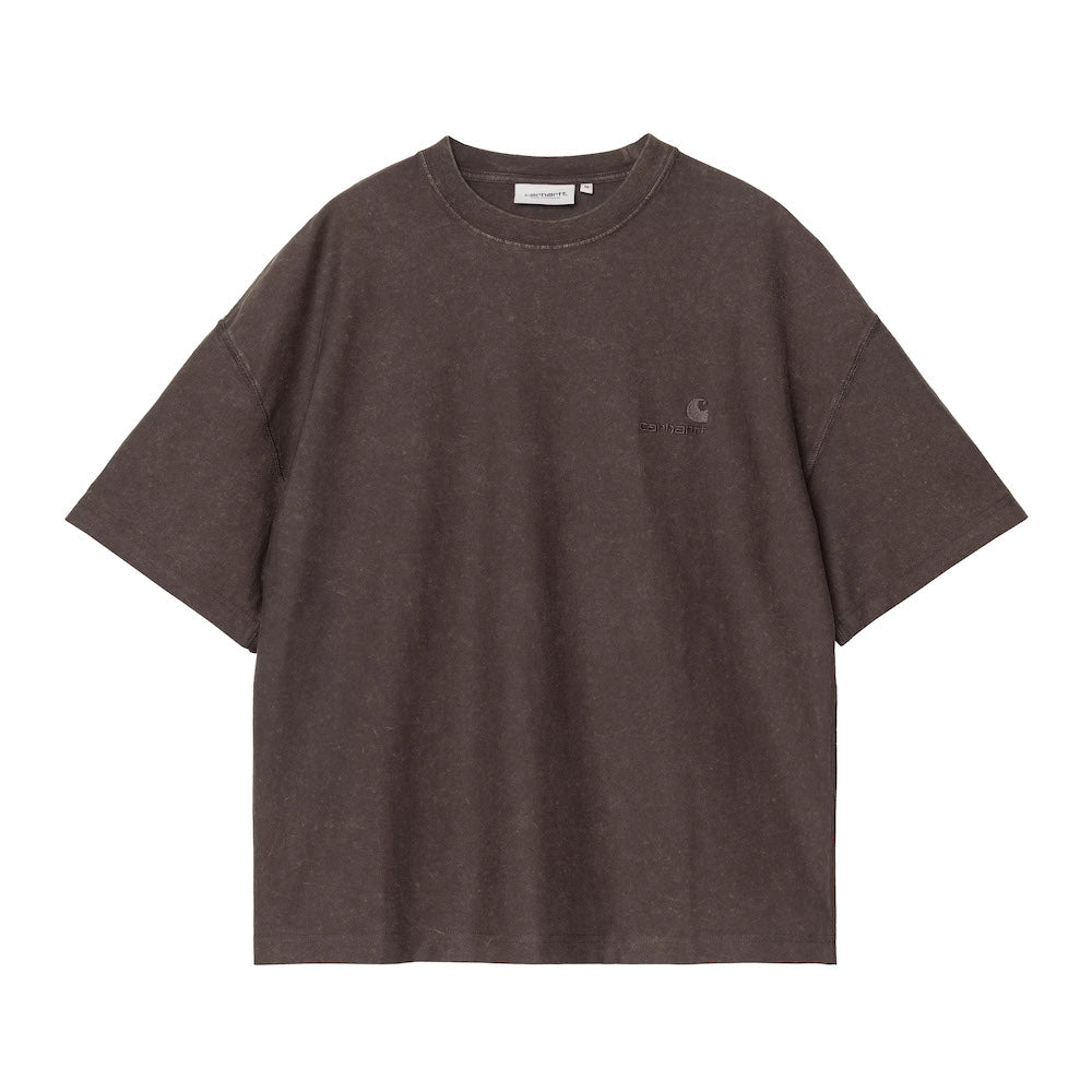 T-shirt Carhartt WIP S/S Lambert T-Shirt Tobacco Moon Wash – vista frontale