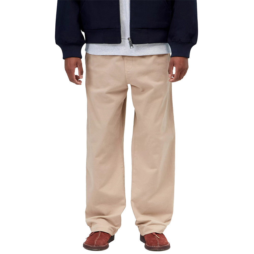 Pantaloni Carhartt WIP Floyde Pant Wall / Garment Dyed – indossati vista frontale
