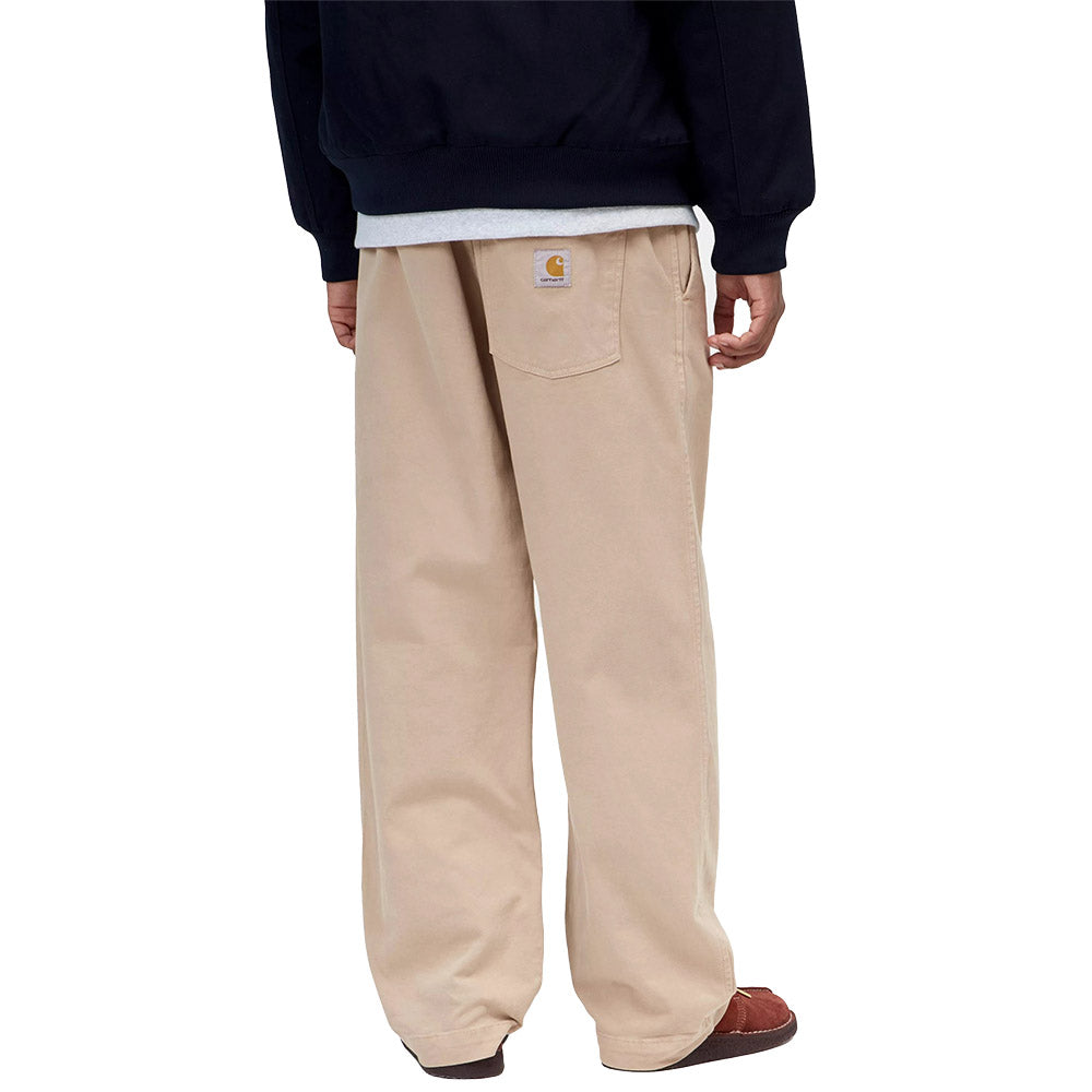 Pantaloni Carhartt WIP Floyde Pant Wall / Garment Dyed – indossati vista posteriore