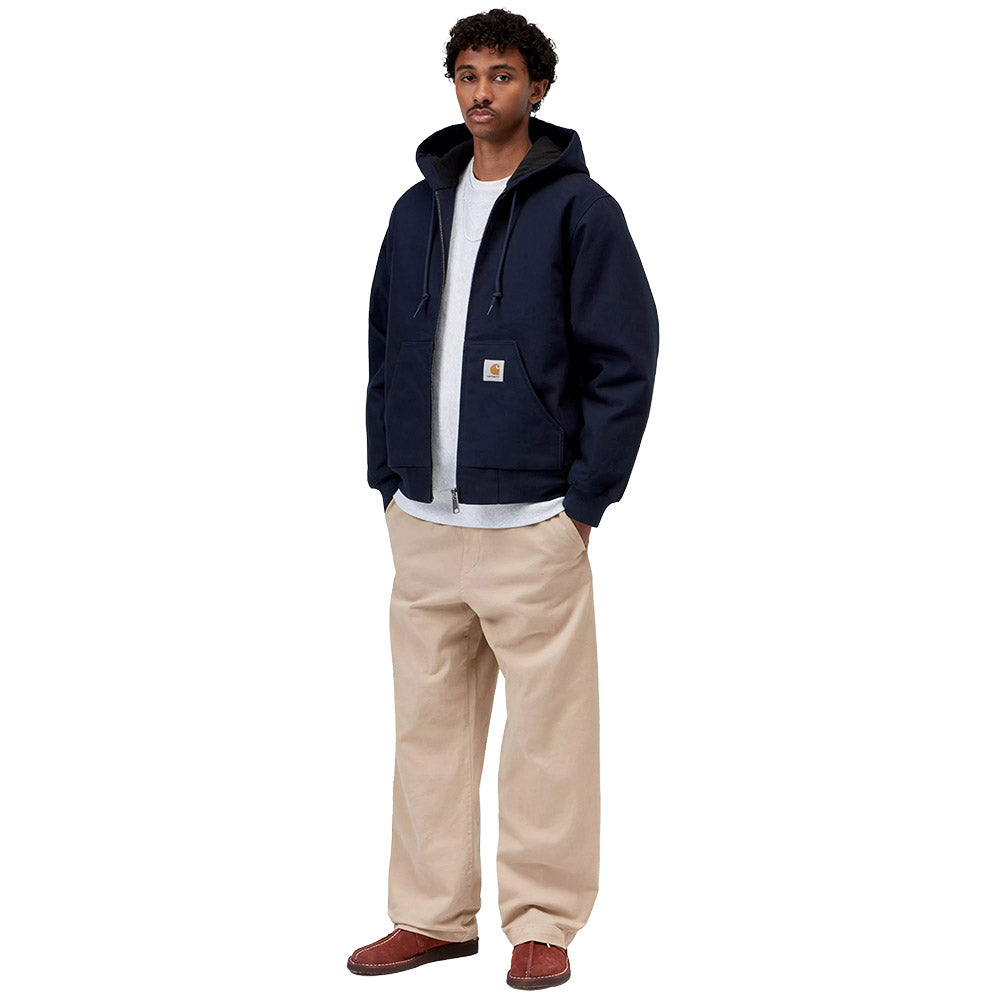 Pantaloni Carhartt WIP Floyde Pant Wall / Garment Dyed – indossati figura intera