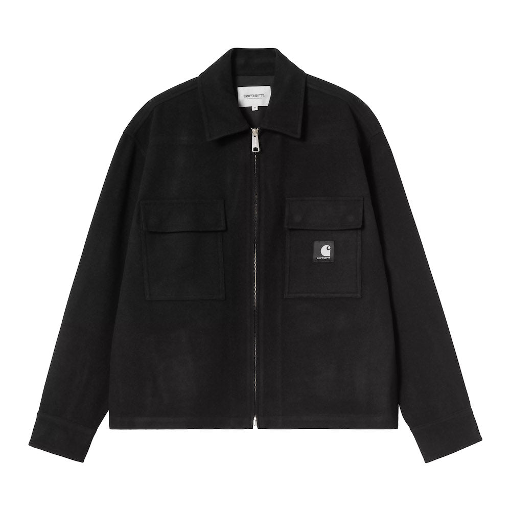 Giacca Carhartt WIP Atoka Shirt Jacket Black – vista frontale