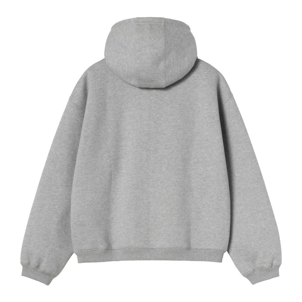 Felpa con cappuccio Carhartt WIP Hooded Ebbert Jacket Grey Heather / White – vista posteriore