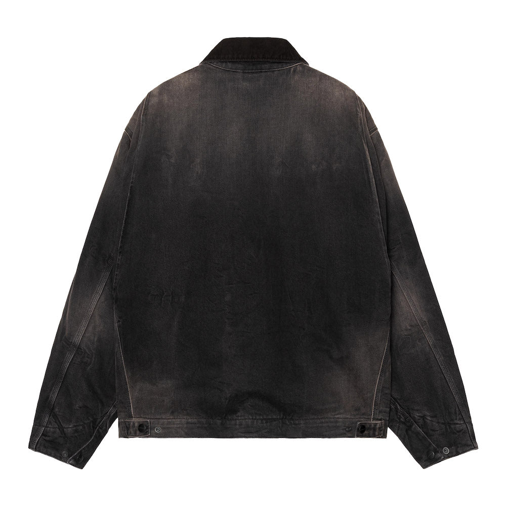Giacca Carhartt WIP OG Detroit Jacket Black / Black, Tobacco Used Wash – vista posteriore