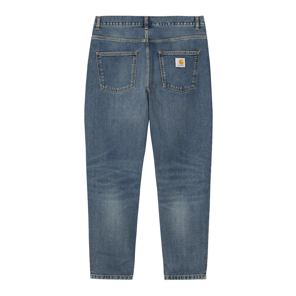 Jeans Carhartt WIP Newel Pant Blue / Dark Used Wash – vista posteriore