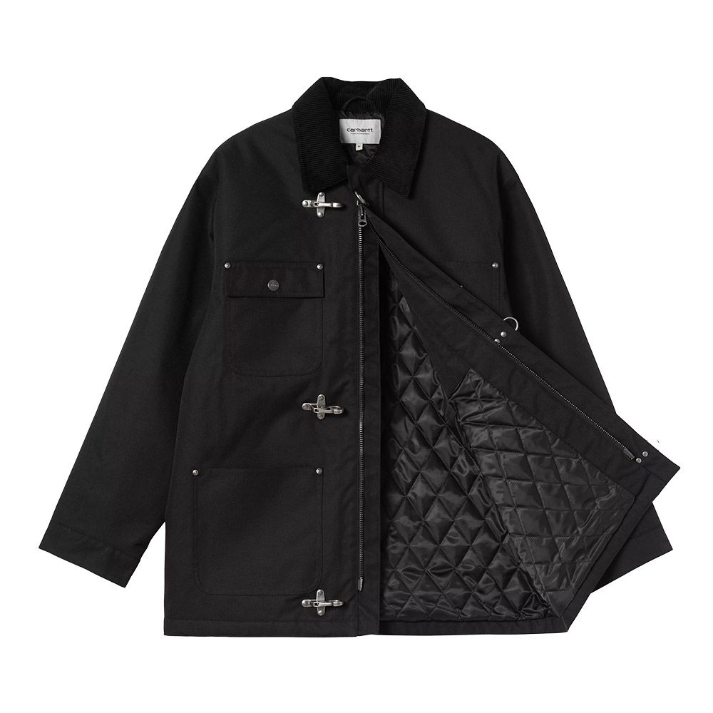 Cappotto Carhartt WIP Adair Coat Black / Black – vista interna