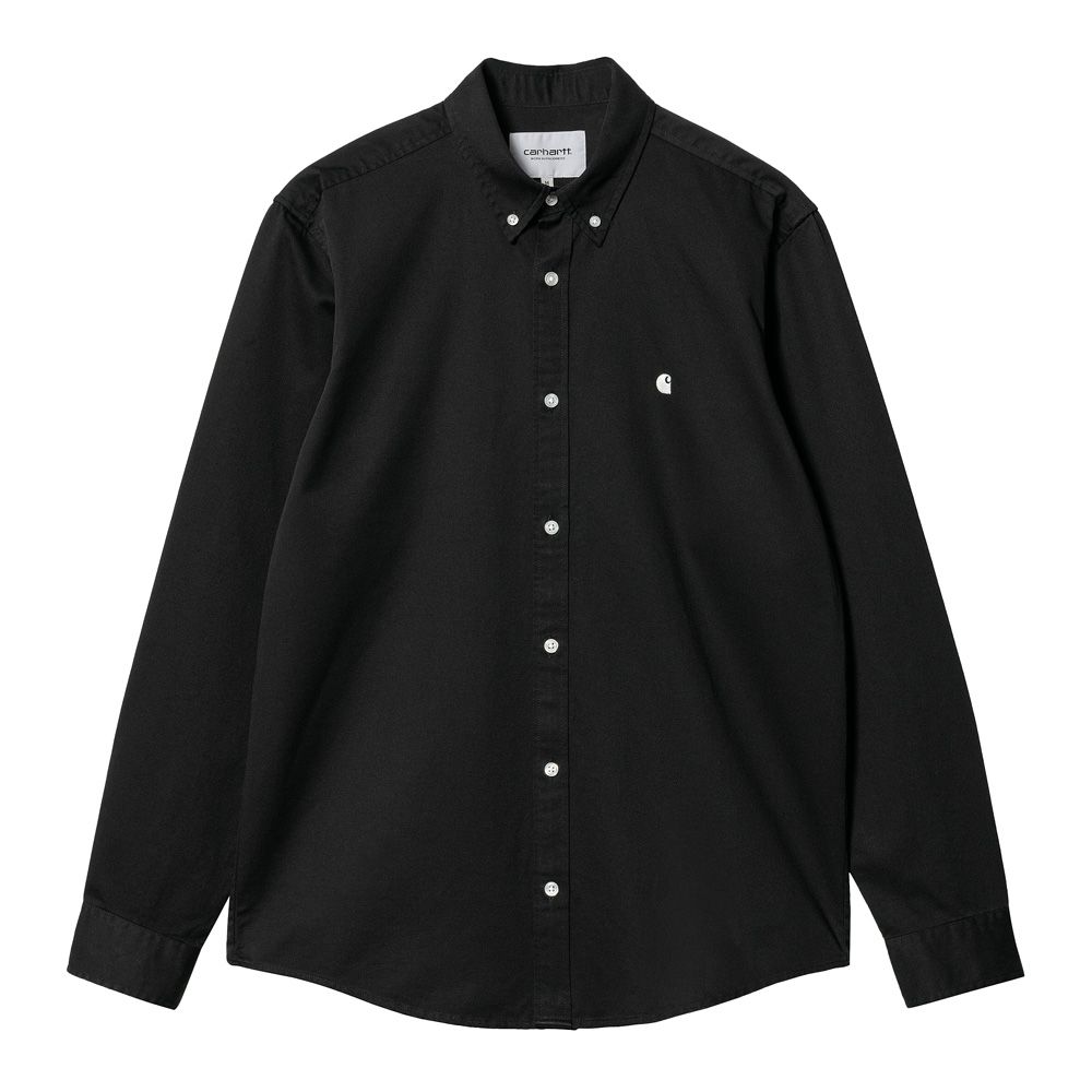 Camicia Carhartt WIP L/S Madison Shirt Black / Wax – vista frontale
