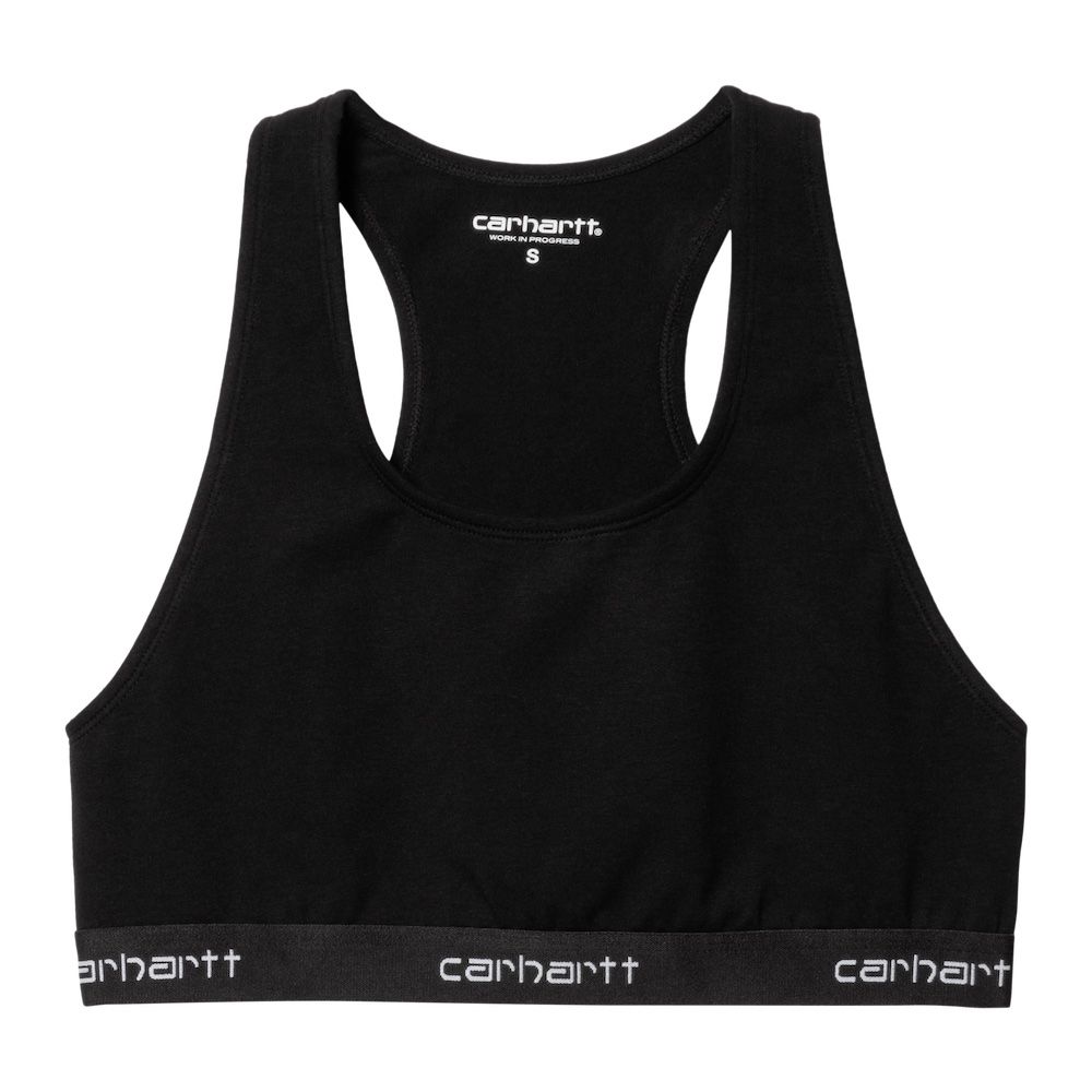 Canotta Carhartt WIP W' Script Racer Tank Black – vista frontale
