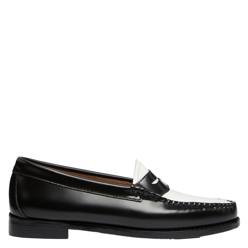 Mocassino G.H. Bass Weejuns Larson Penny Loafers Black/White – vista laterale