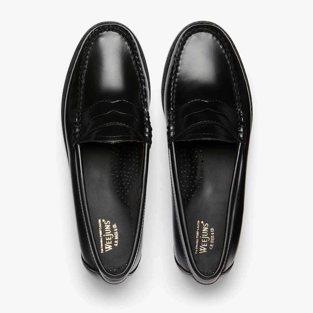 Mocassino G.H. Bass Weejuns Larson Penny Loafers Black – vista dall'alto