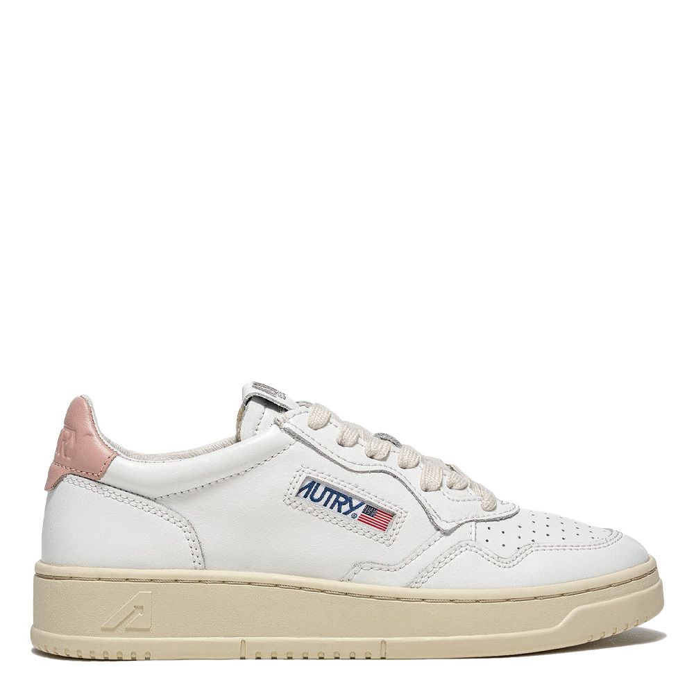 Sneaker Autry Medalist Low Woman Leather White/Pink – vista laterale