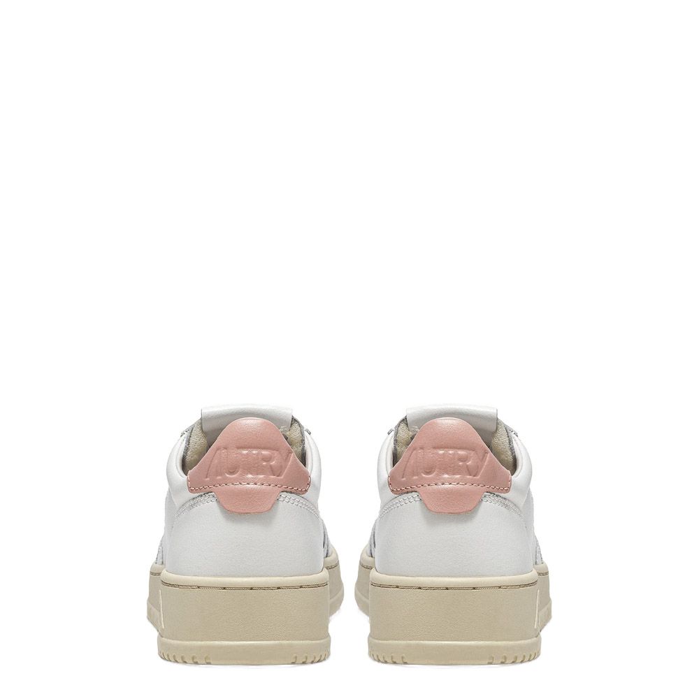 Sneaker Autry Medalist Low Woman Leather White/Pink – vista posteriore