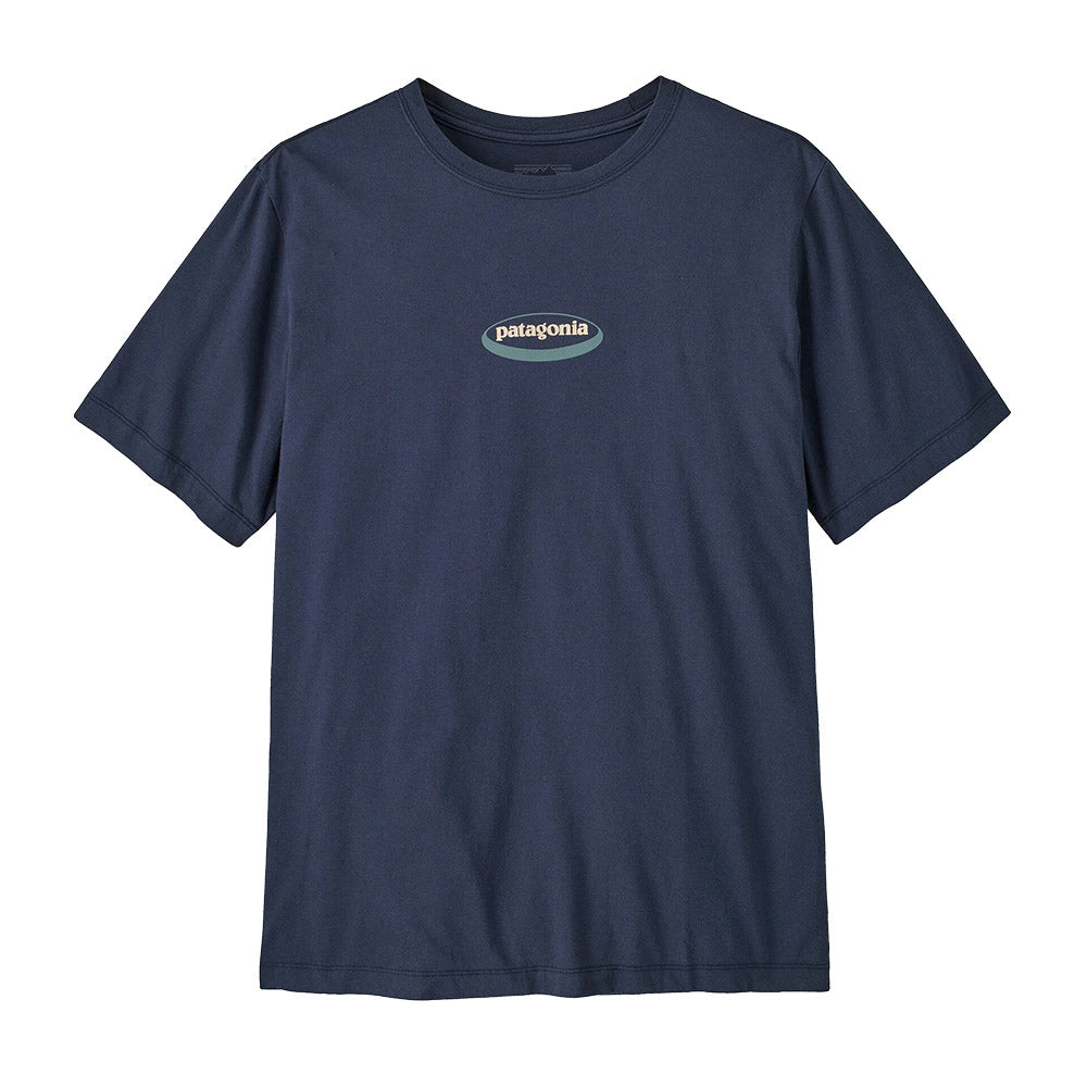 T-shirt Patagonia Men's '95 Oval Logo T-Shirt New Navy: Kaleido – vista frontale