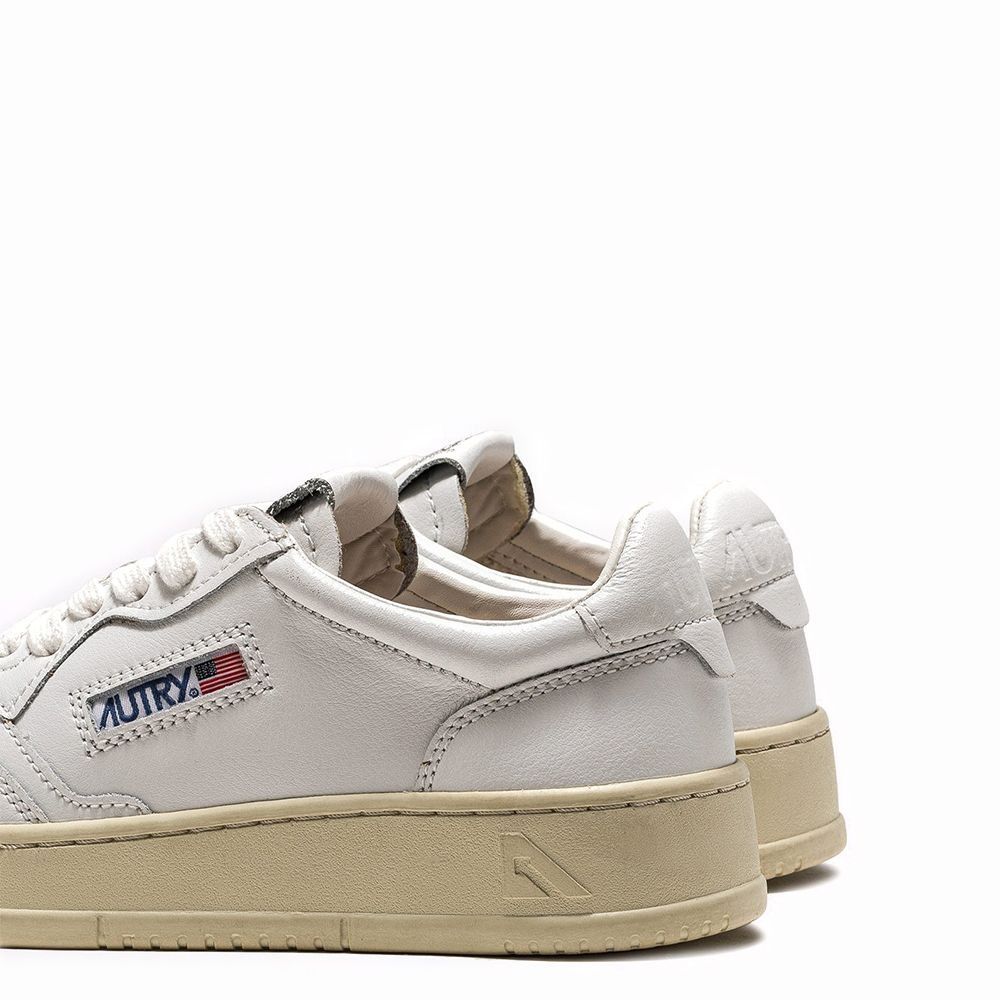 Sneaker Autry Medalist Low Woman Leather White/White – vista laterale interna