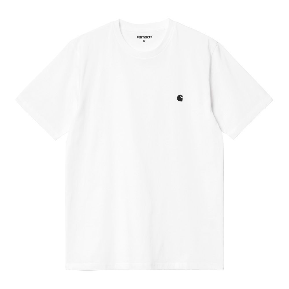 T-shirt Carhartt WIP S/S Madison T-Shirt White / Black – vista frontale