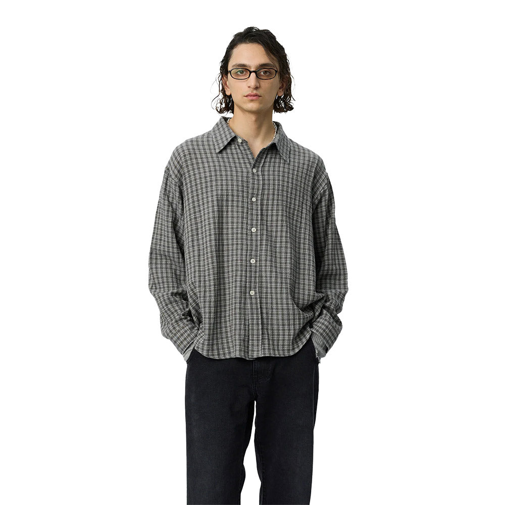 Camicia mfpen Vacation Shirt Shuffle Check – indossata vista frontale