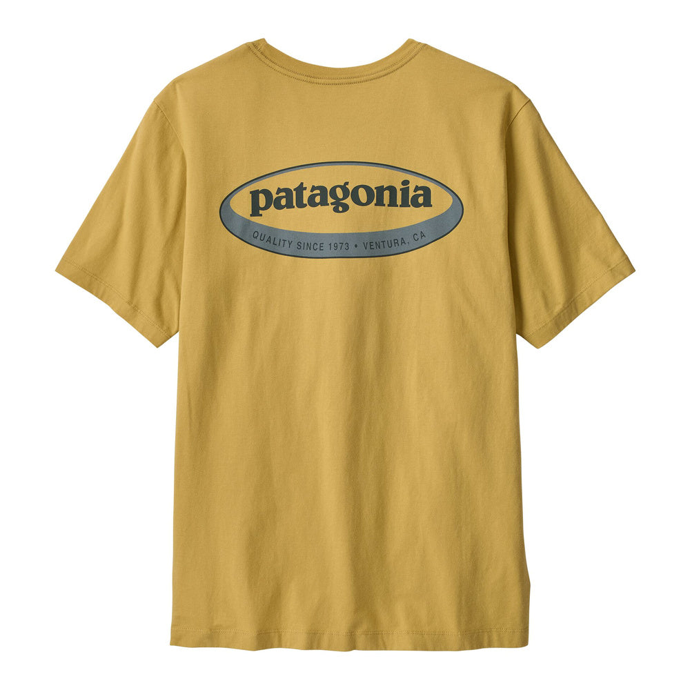 T-shirt Patagonia Men's '95 Oval Logo T-Shirt Lynx Tan – vista posteriore
