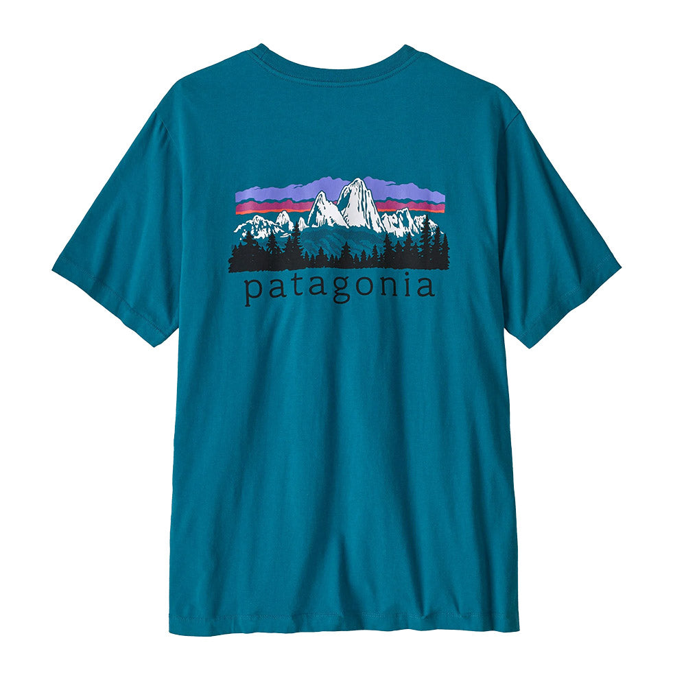 T-shirt Patagonia Men's Fitz Roy Foothills T-Shirt Glacial Blue – vista posteriore