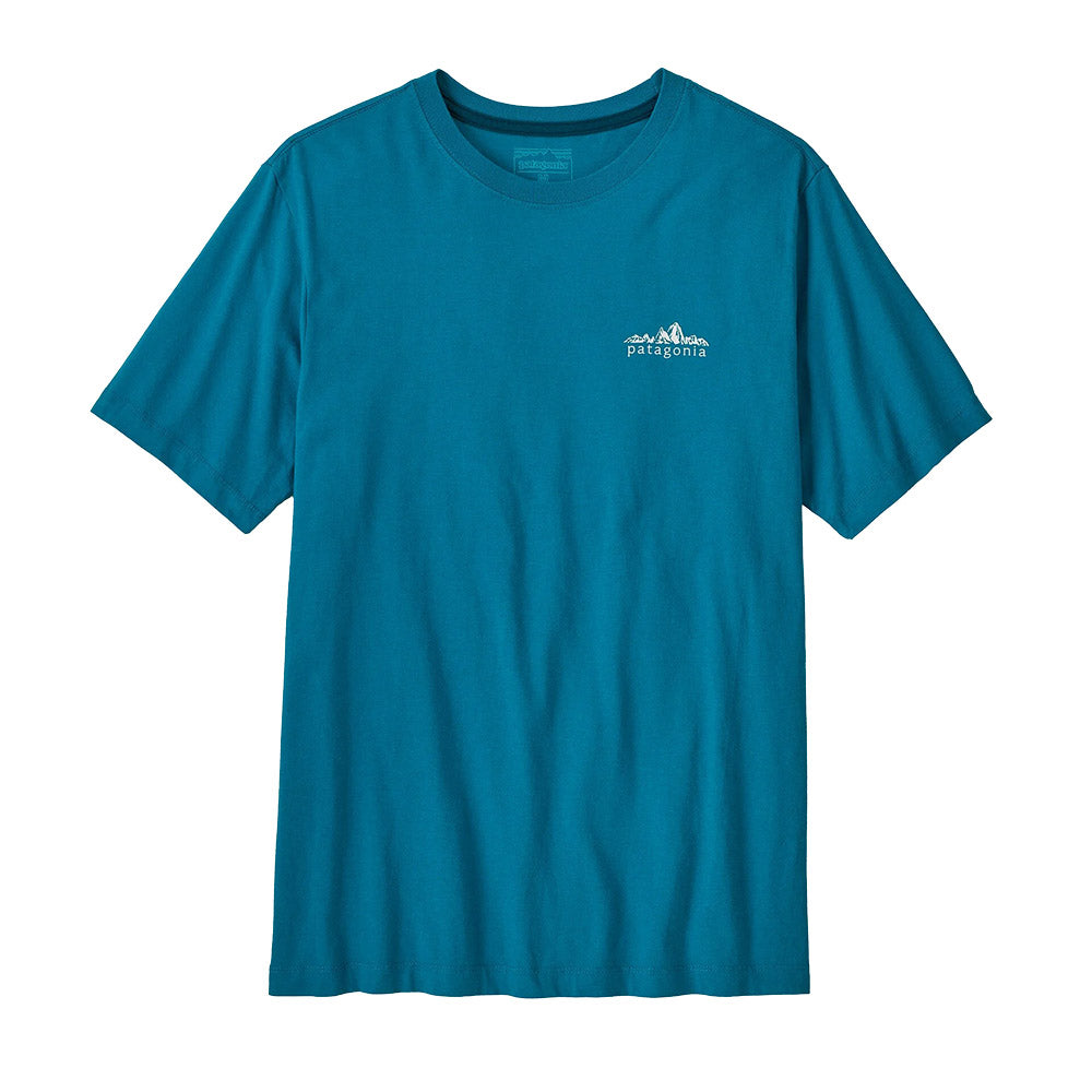 T-shirt Patagonia Men's Fitz Roy Foothills T-Shirt Glacial Blue – vista frontale