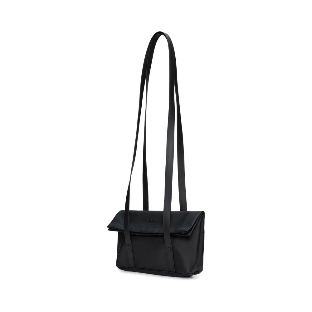 Borsa a tracolla Rains 2 Strap Crossbody Bag Black – vista di tre quarti