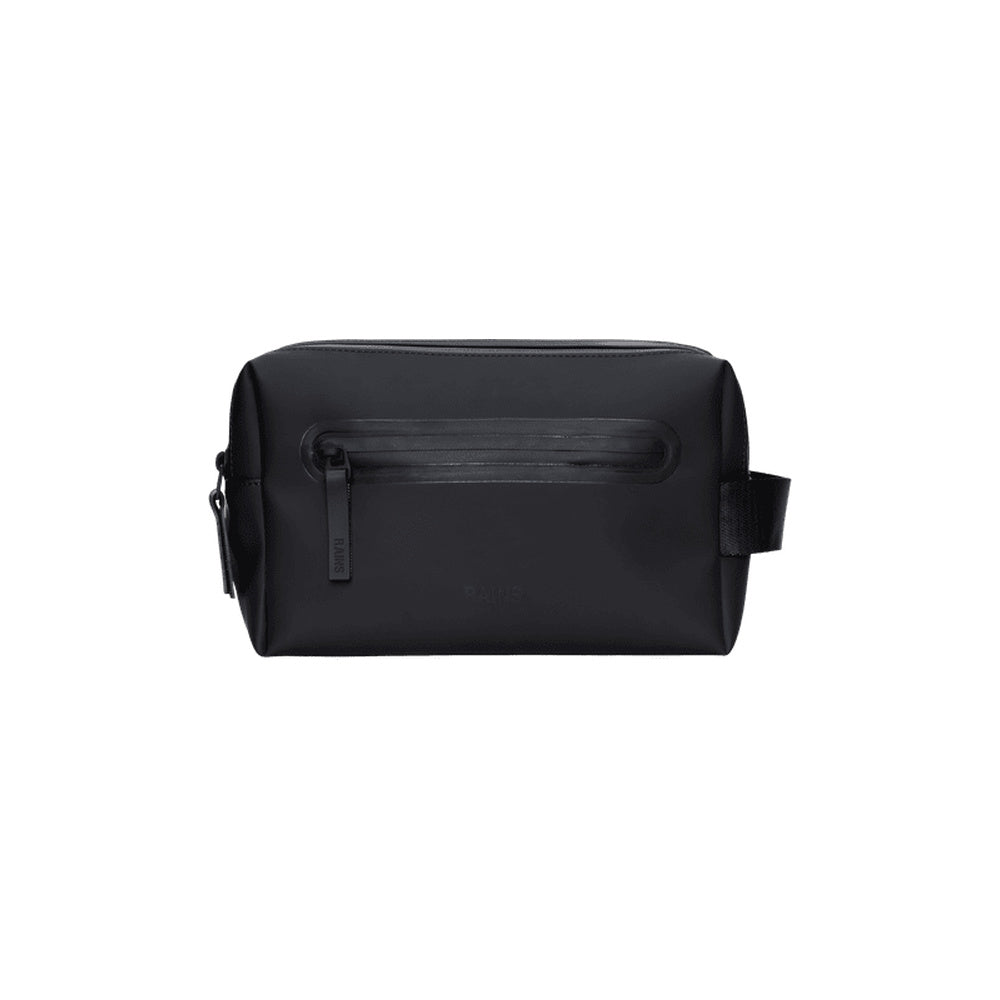 Beauty case Rains 2 Zip Wash Bag Black – vista frontale