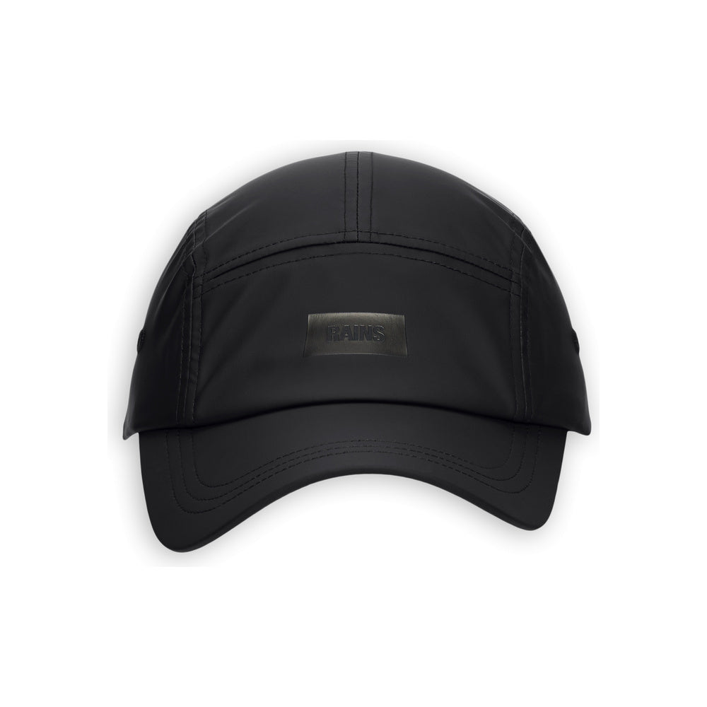 Cappellino Rains 5 Panel Cap Black – vista frontale