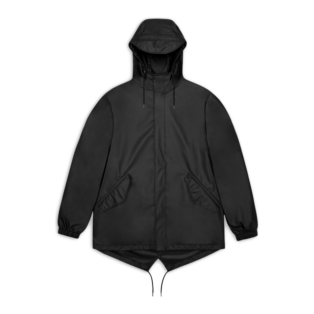 Giacca Rains Fishtail Jacket Black – vista frontale