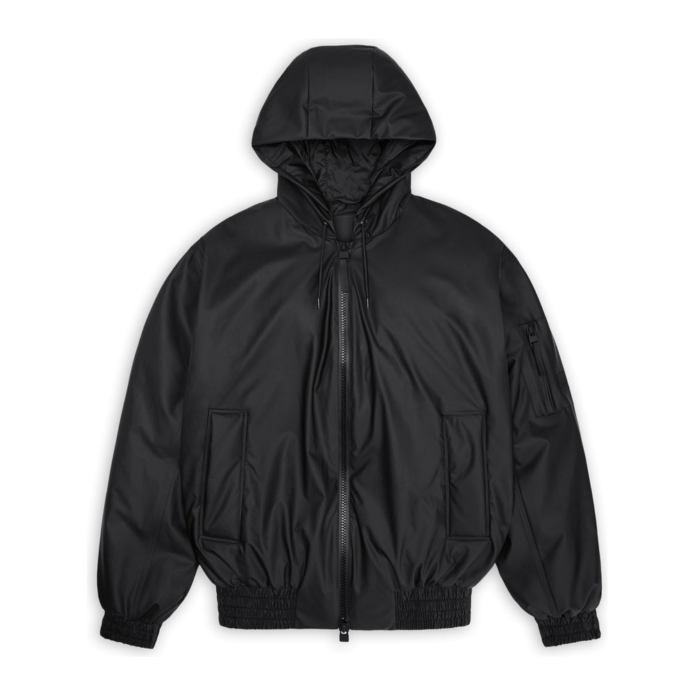 Giacca Rains Lohja Insulated Bomber Jacket Black – vista frontale