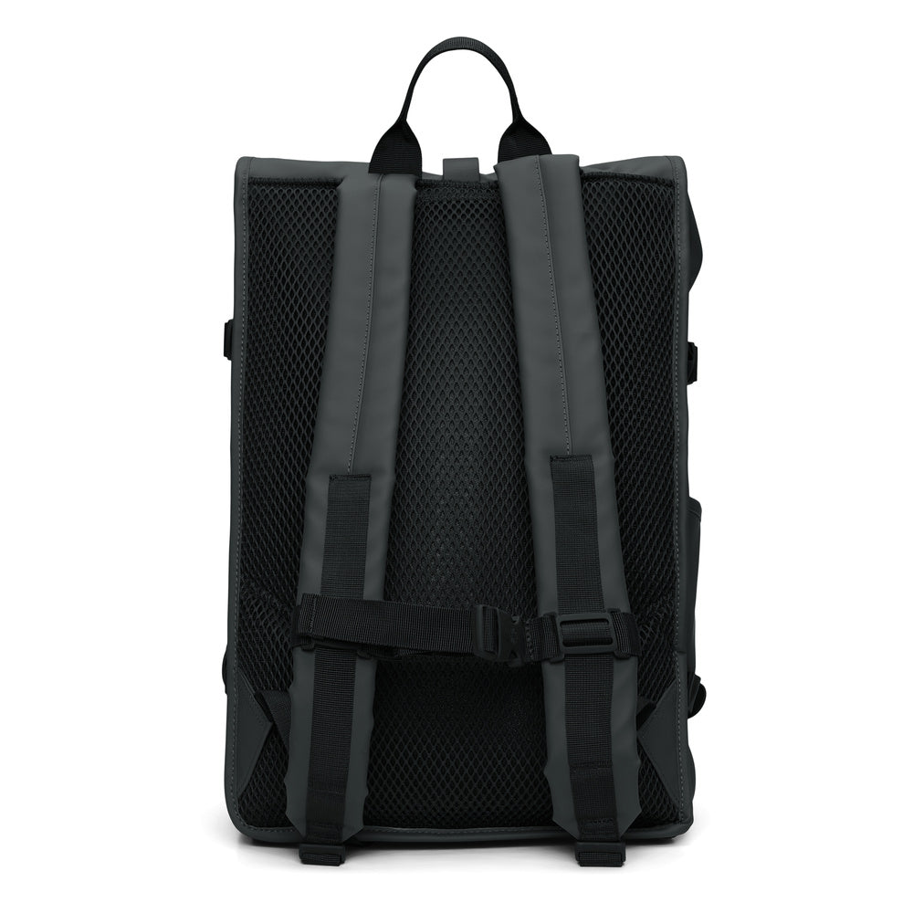 Zaino Rains Rolltop Rucksack Large Dark Grey – vista posteriore