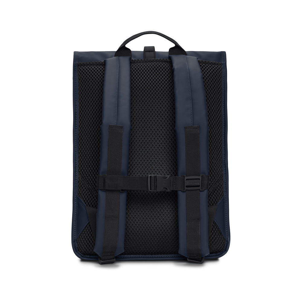 Zaino Rains Rolltop Rucksack Navy – vista posteriore