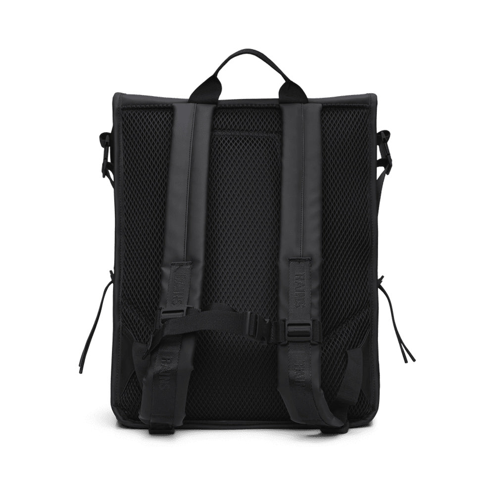 Zaino Rains Trail Mountaineer Rolltop Black – vista posteriore