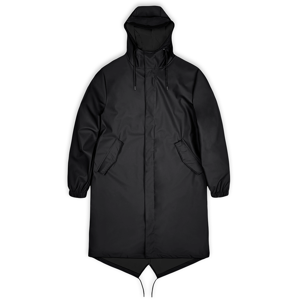 Rains Fishtail Parka Black – front view