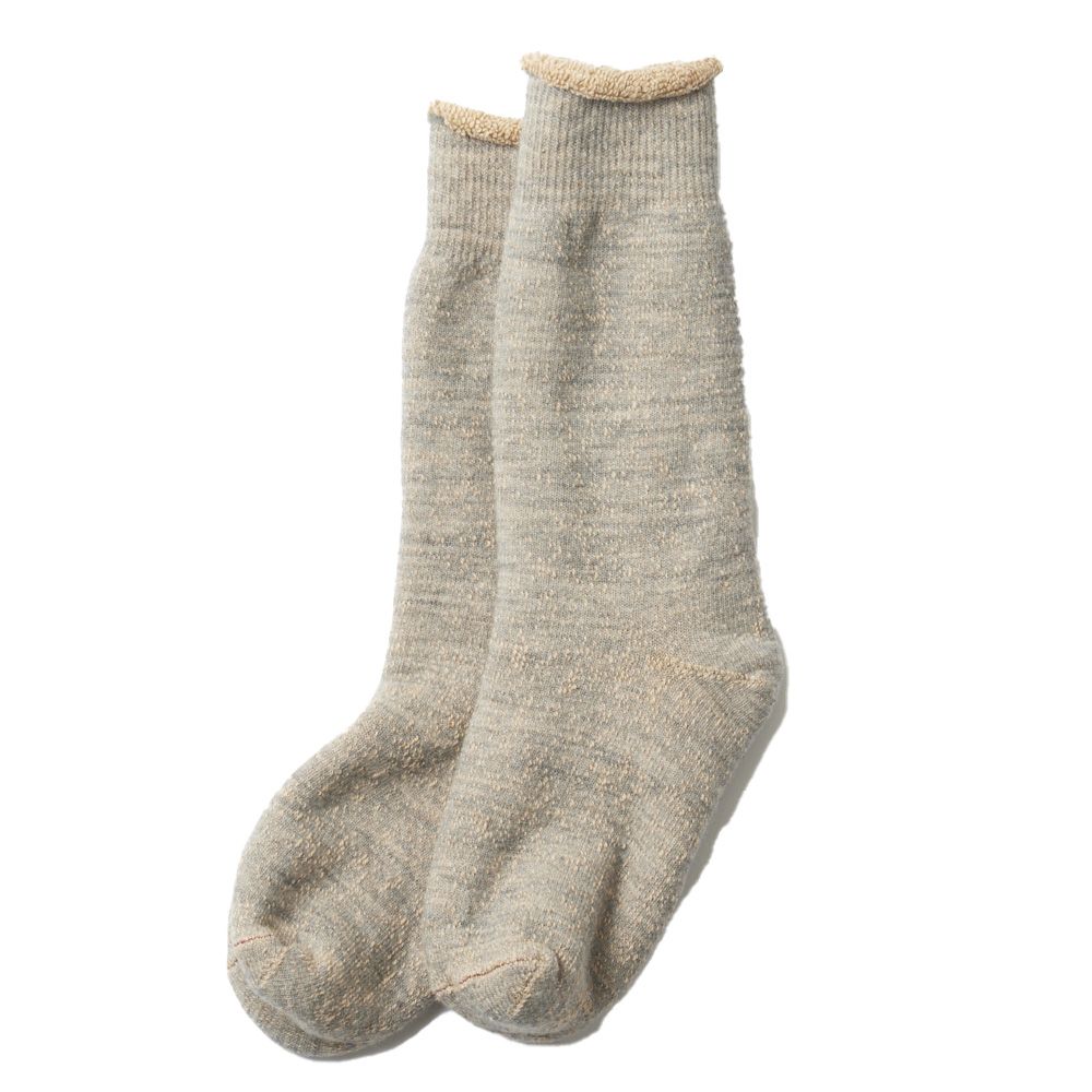 Calzini RoToTo Double Face Crew Socks Gray/Brown – vista laterale