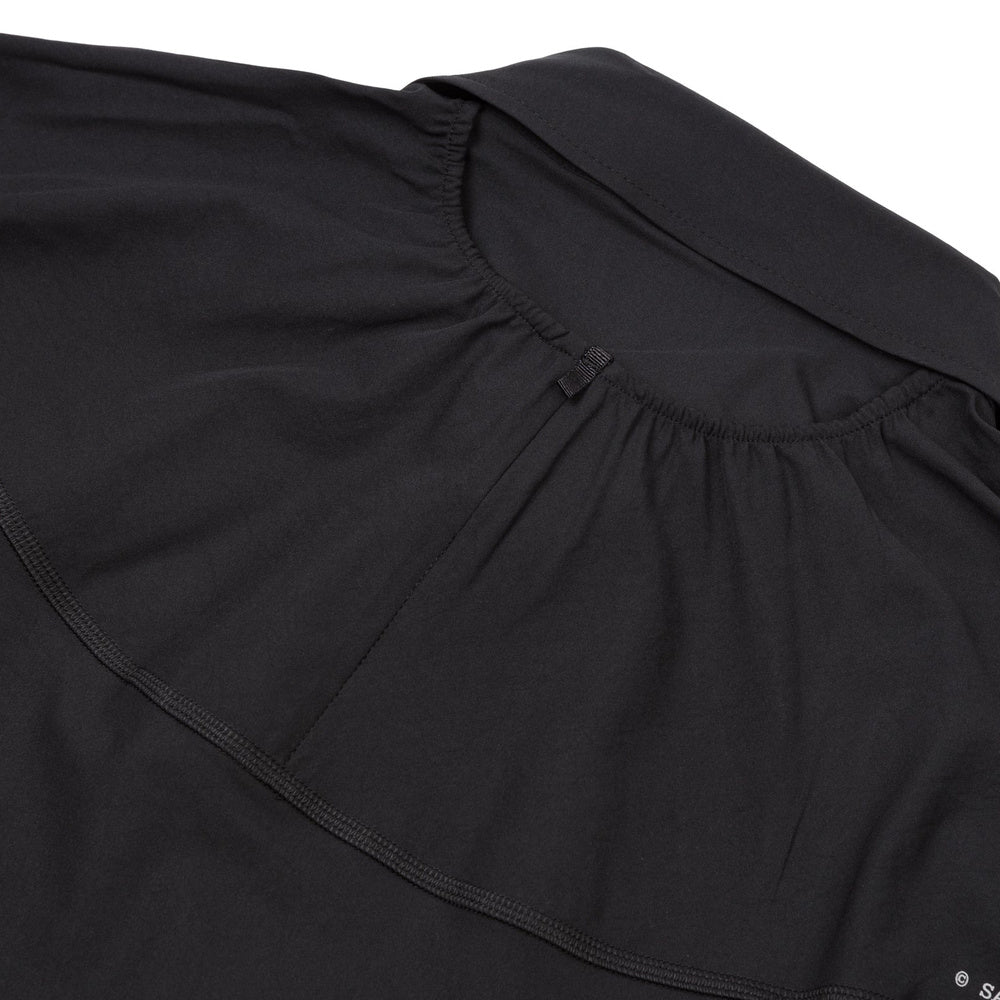 Camicia Satisfy AmbientWarp River Shirt Black – dettaglio delle tasche posteriori per il ghiaccio