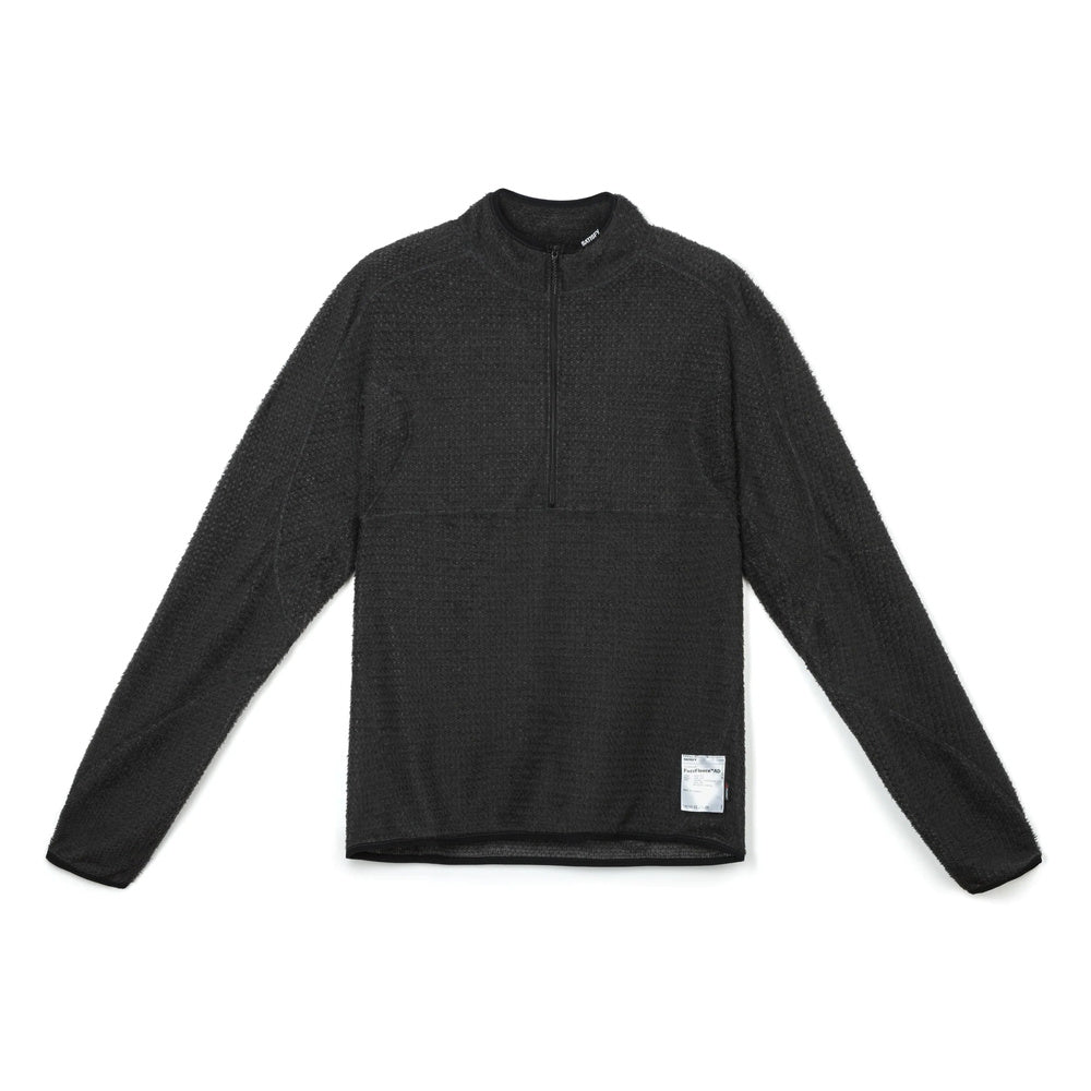 Maglia Satisfy FuzzFleece AD Half-Zip Phantom – vista frontale