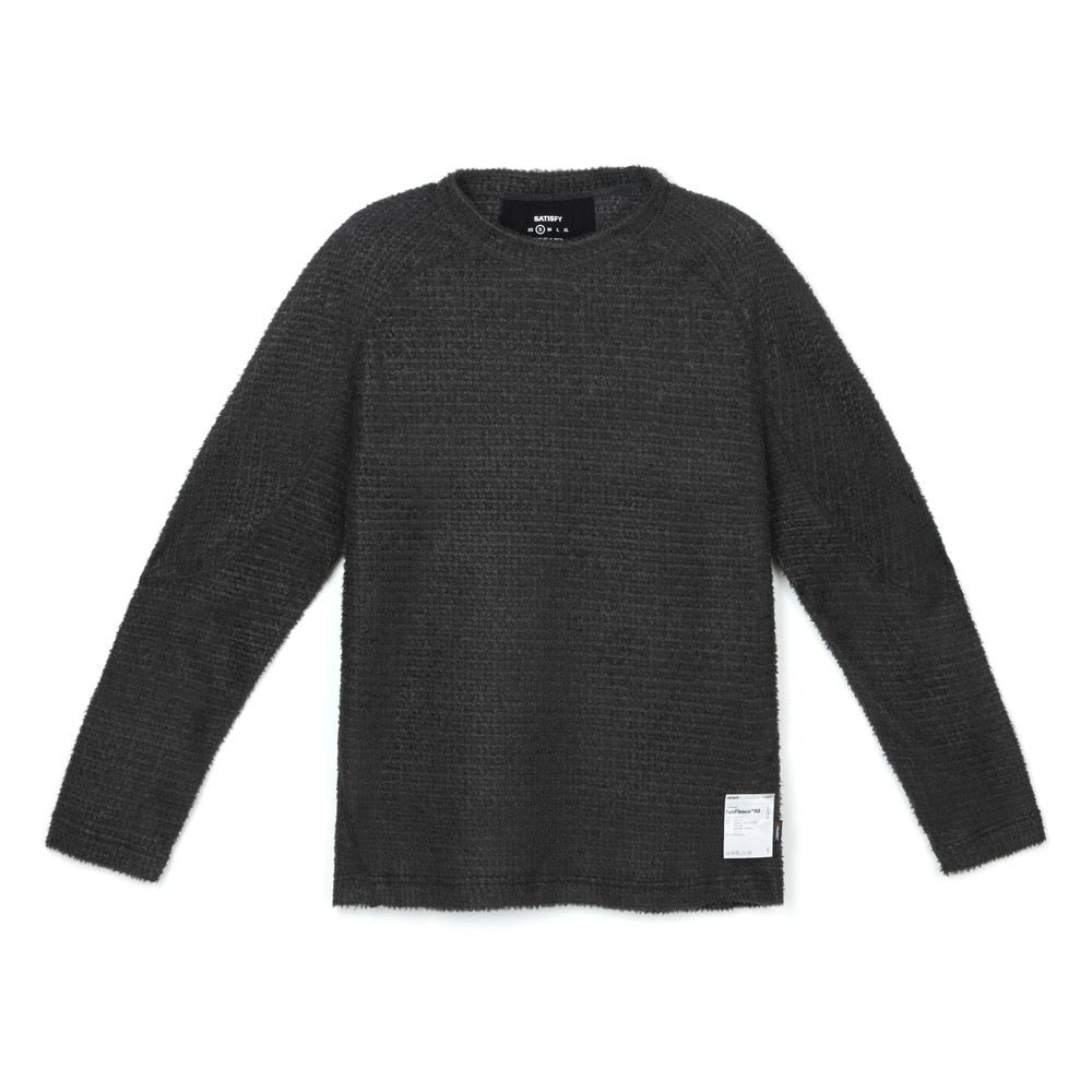 Maglia Satisfy FuzzFleece AD Long Tee Phantom – vista frontale