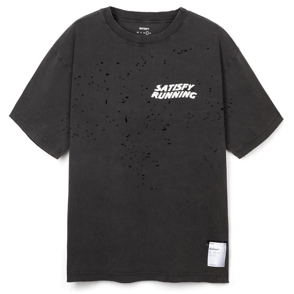 T-shirt Satisfy MothTech T-Shirt Aged Black – vista frontale