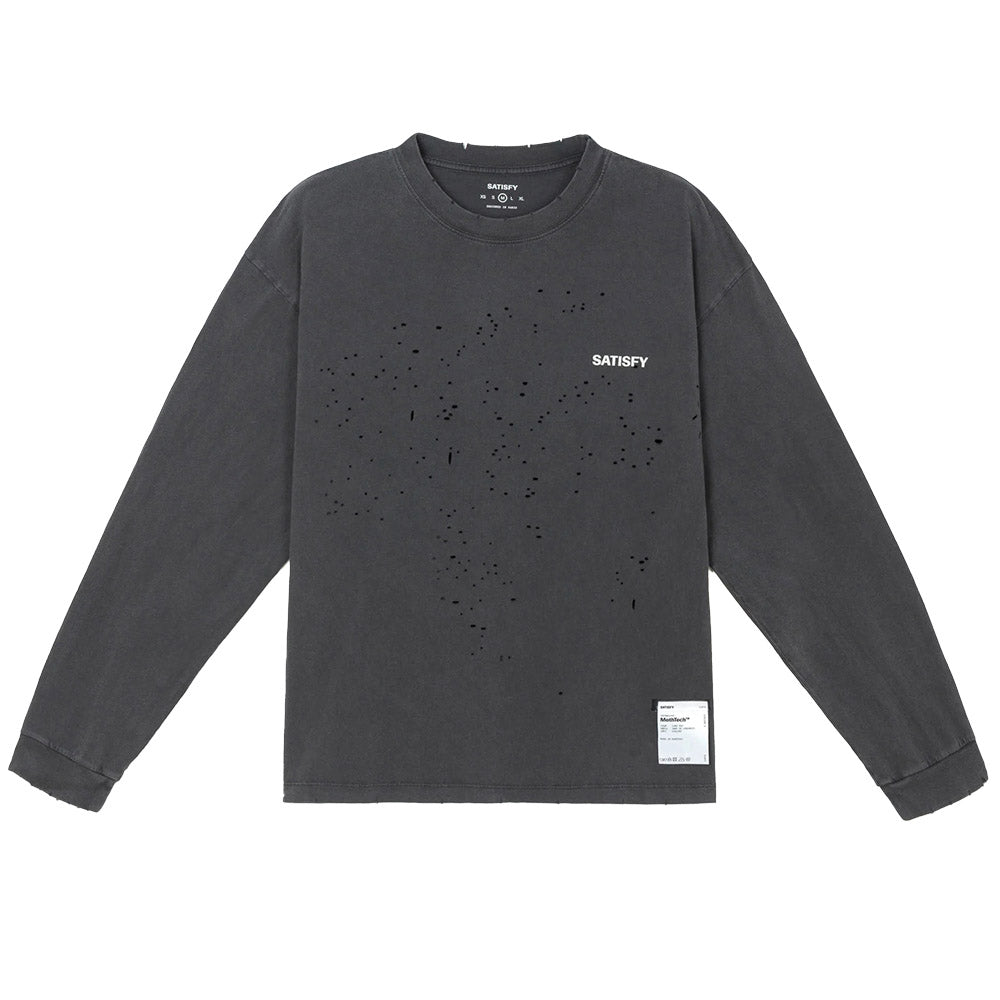 Maglia Satisfy MothTech Long Tee Aged Black – vista frontale