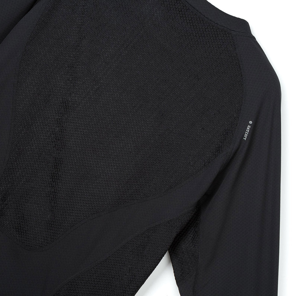 Maglia Satisfy FuzzFleece Octa Long Tee Black – dettaglio della manica