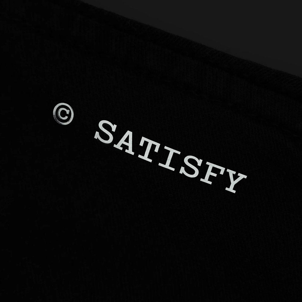 Maglia Satisfy MothTech Long Tee Aged Black – logo riflettente al buio