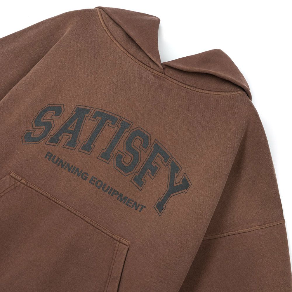 Felpa Satisfy SoftCell Hoodie Sun Bleached Rocky Road – vista di tre quarti