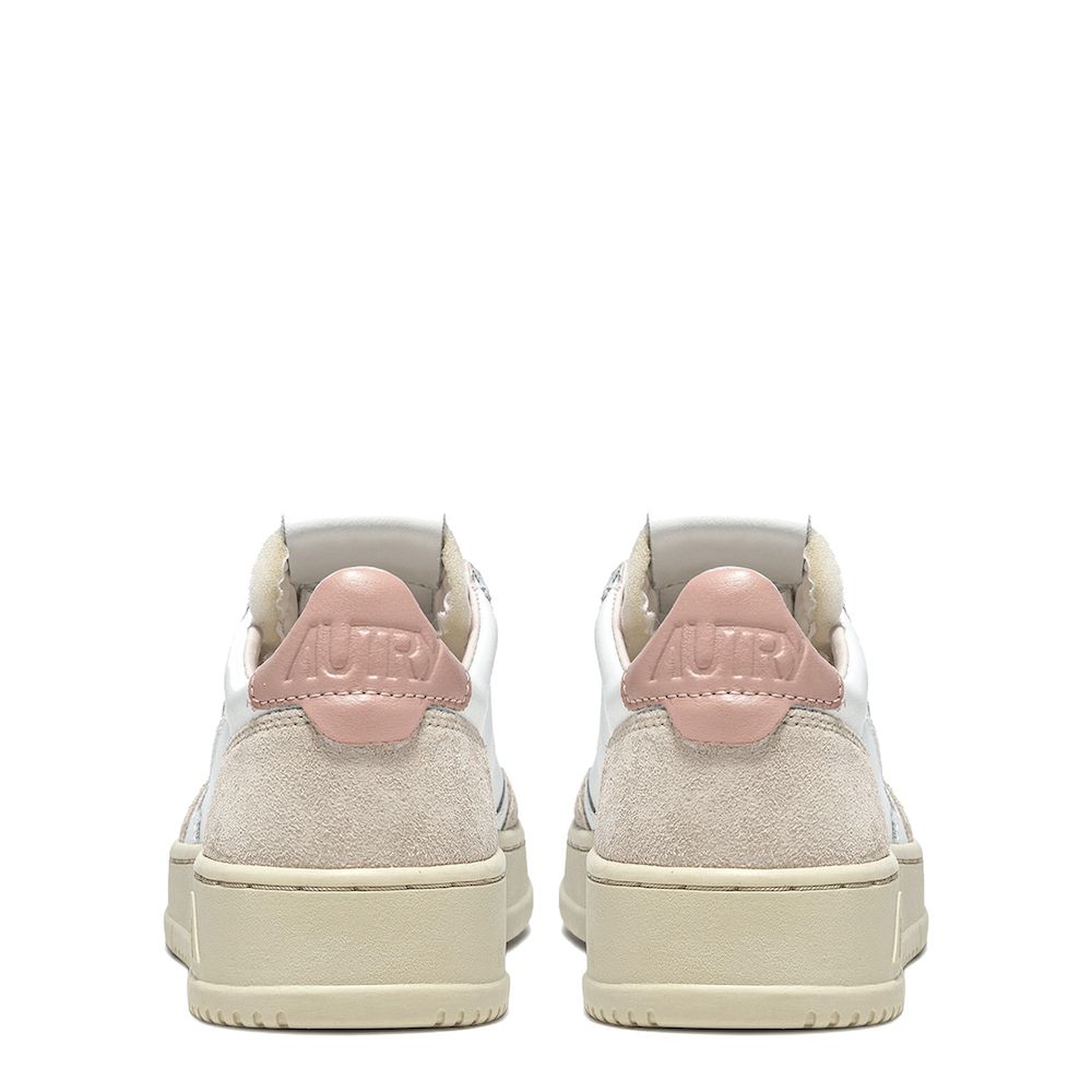 Sneaker Autry Medalist Low Woman Leather/Suede White/Pow – vista posteriore