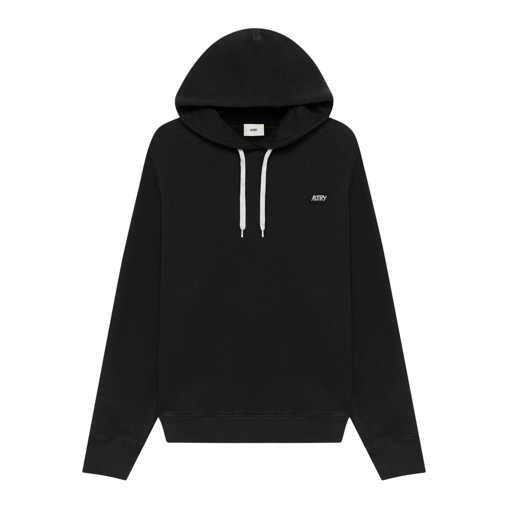 Felpa con cappuccio Autry Hoodie With Embroidered Logo For Man Black – vista frontale
