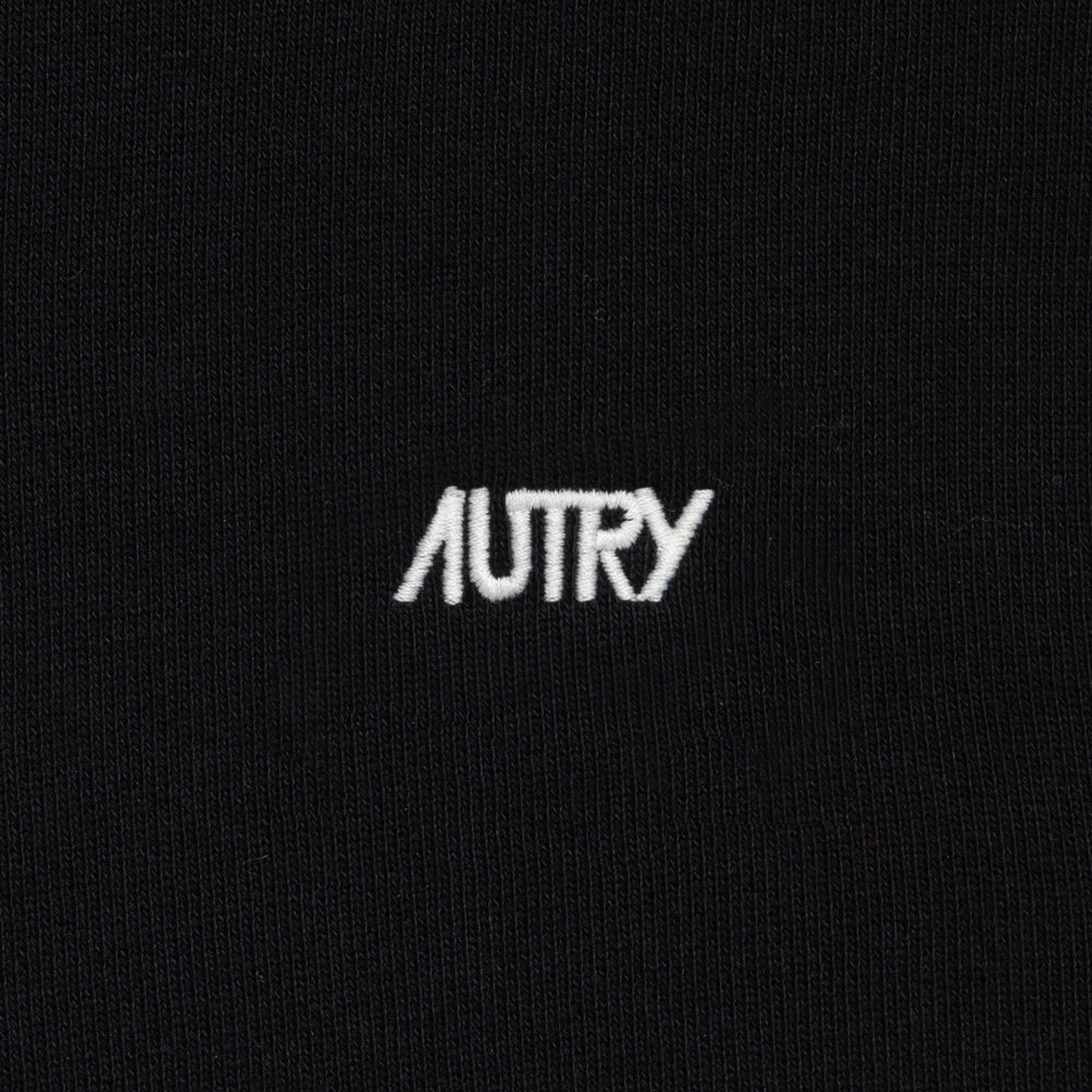Felpa con cappuccio Autry Hoodie With Embroidered Logo For Man Black – dettaglio del logo ricamato